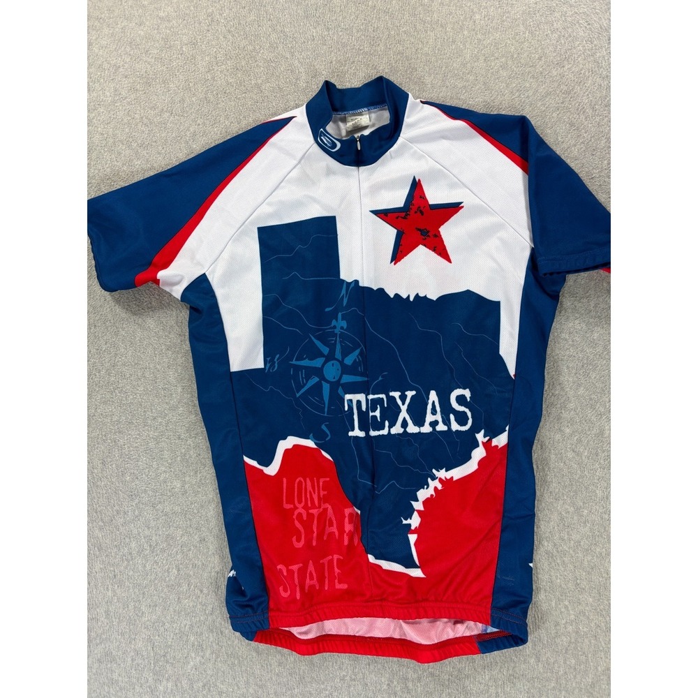 Texas Lone Star Don't Mess With Texas 3/4 Zip Cycling Jersey (Men's Medium)